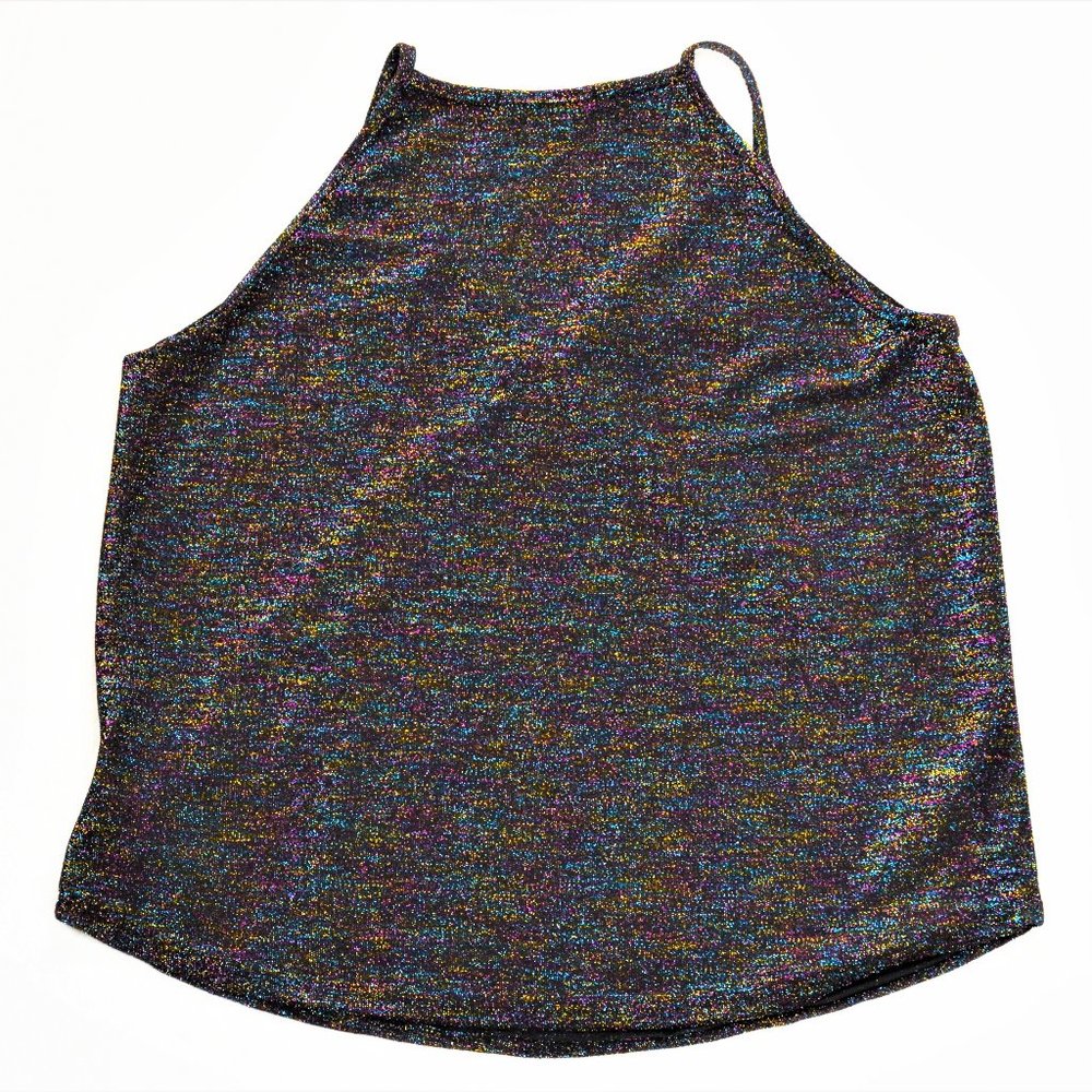 New! Kim & Cami  Rainbow Drape Front Surplice Tank - Picture 5 of 6